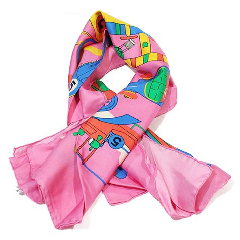 pink chanel scarf women.